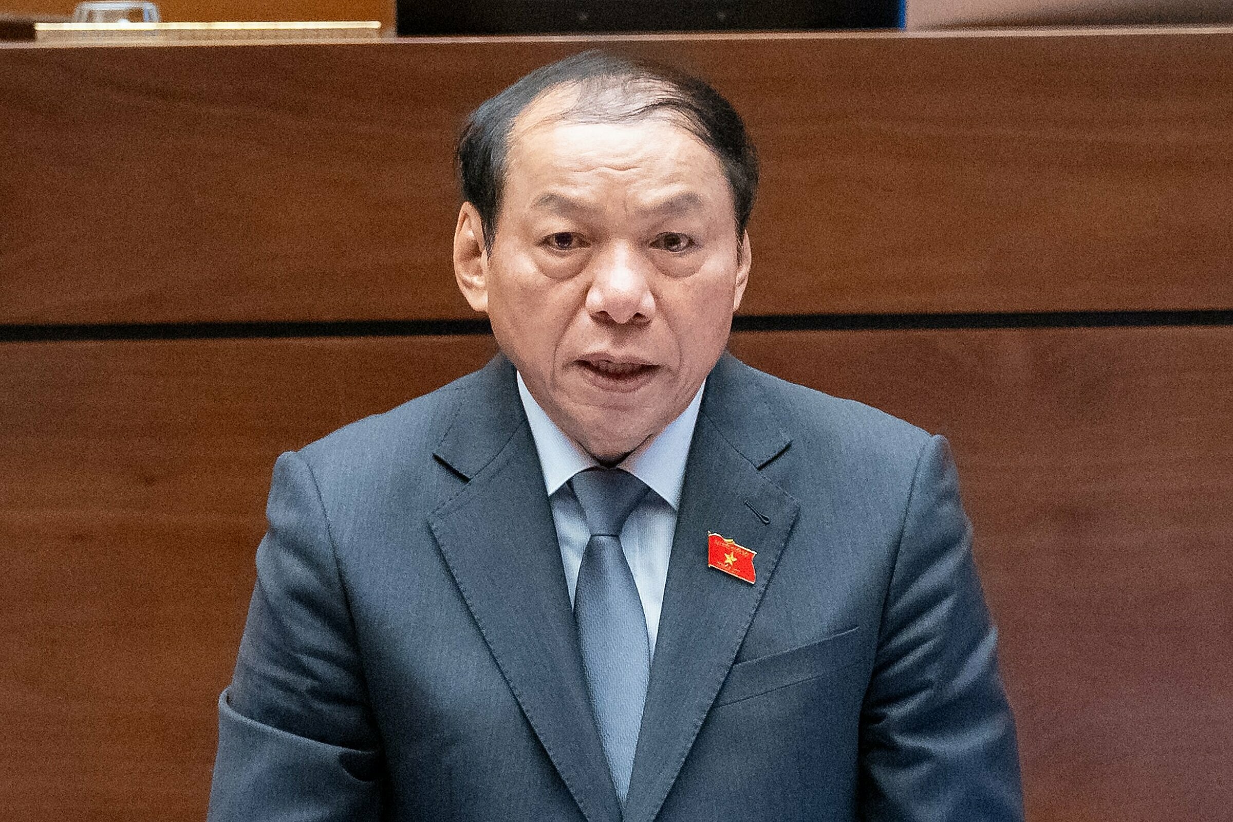 Bộ trưởng Văn hóa, Thể thao và Du lịch Nguyễn Văn Hùng. Ảnh: Media Quốc hội