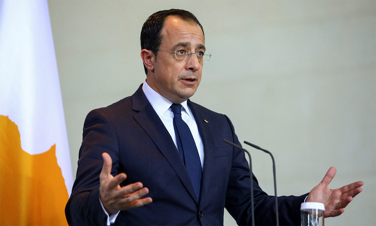 Tổng thống Cyprus Nikos Christodoulides trong cuộc họp báo tại Berlin, Đức tháng 5/2023. Ảnh: Reuters
