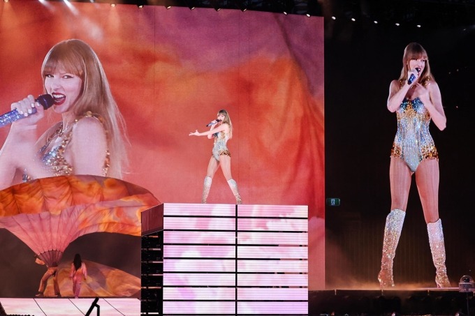 [Taylor Swift trong một buổi biểu diễn tháng 2/2024 tại Sydney (Australia). Ảnh: AFP