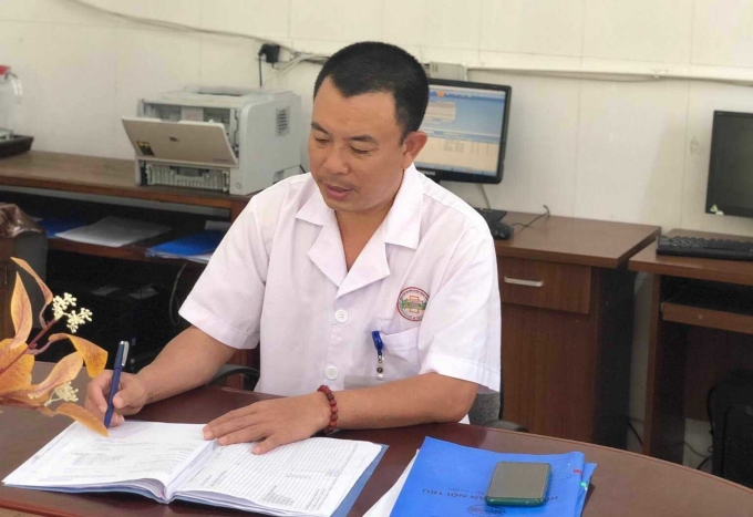 Bác sĩ Hậu, Trưởng khoa Ngoại - Gây mê hồi sức, Bệnh viện Đa khoa Thanh Chương. Ảnh:Nhân vật cung cấp