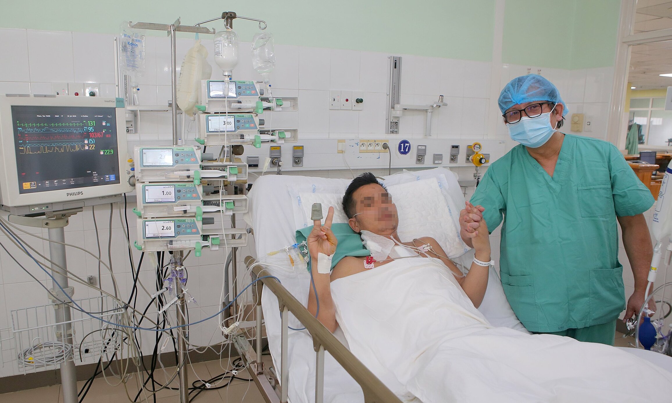 Bệnh nhân được ghép tim hiện ổn định sức khoẻ. Ảnh: Bệnh viện cung cấp