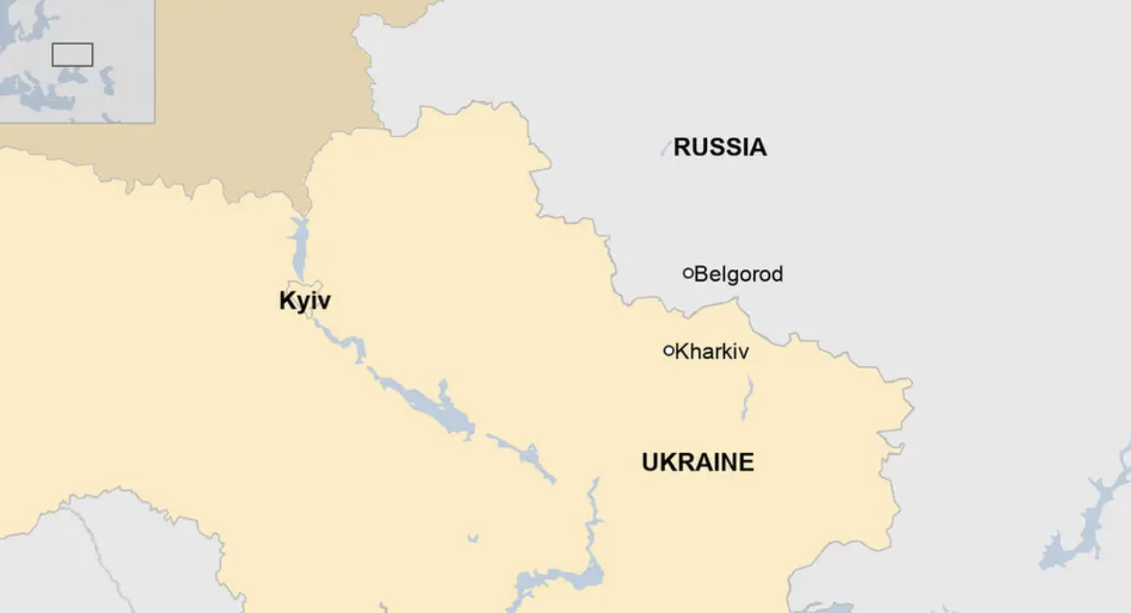 Vị trí Kharkov và Belgorod. Đồ họa: BBC