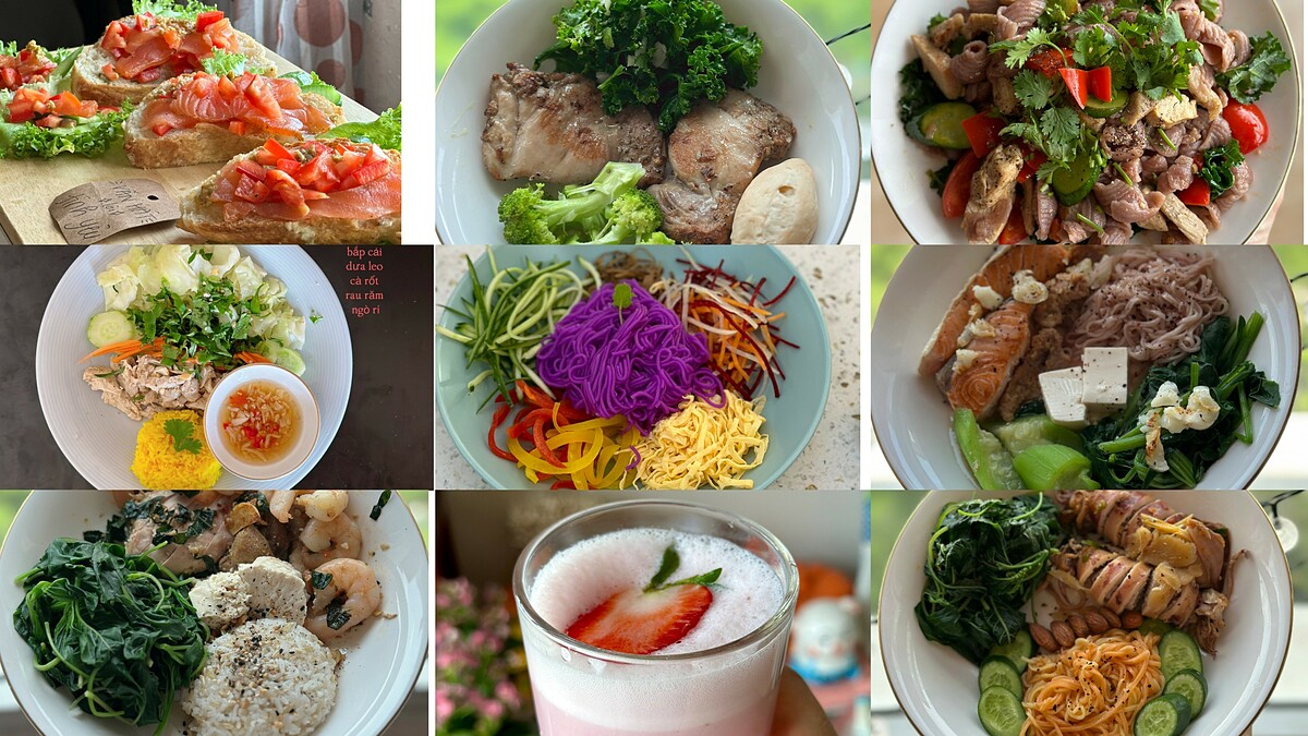 Chị Nguyệt thường chụp hình lại các bữa ăn để nhớ đã ăn món gì. Ảnh: Nhân vật cung cấp