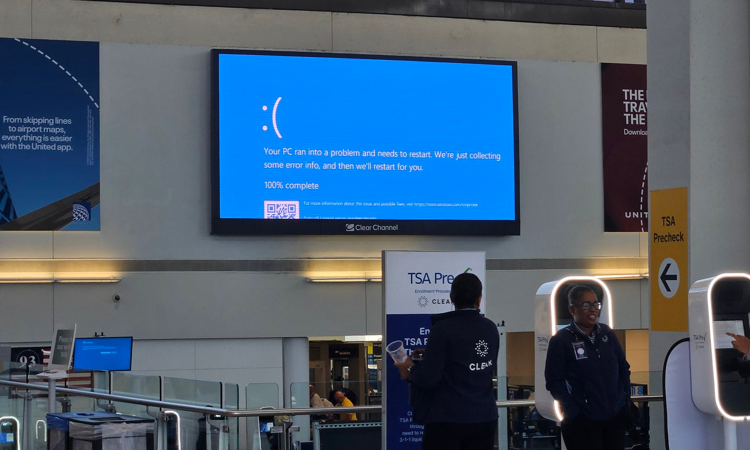 Một màn hình hiển thị BSoD. Ảnh: X/Max Spero