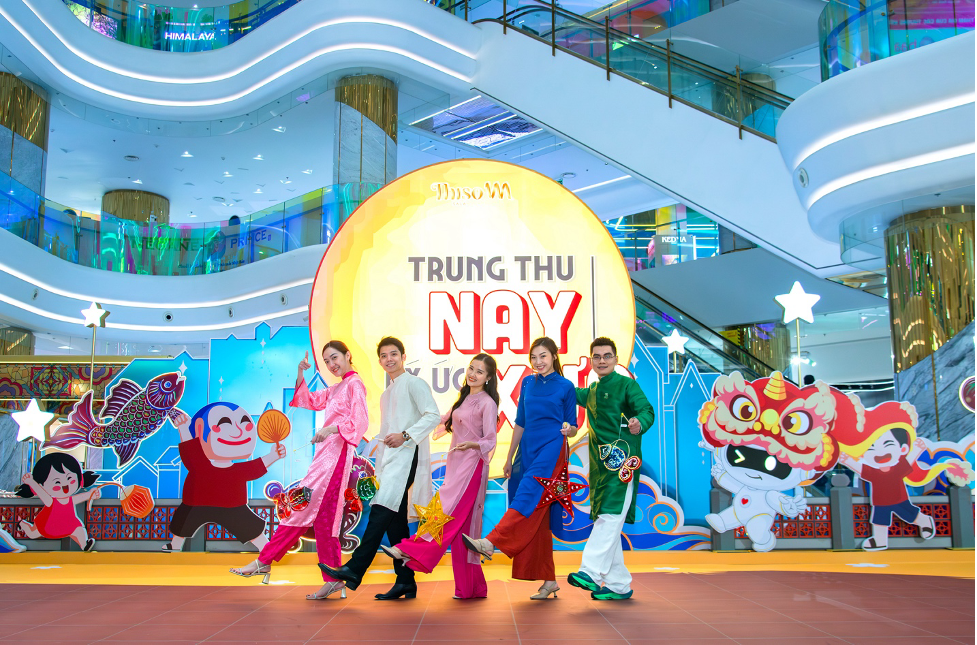 Không gian với chủ đề Trung thu nay – Ký ức xưa tại Thiso Mall Sala. Ảnh: Thaco