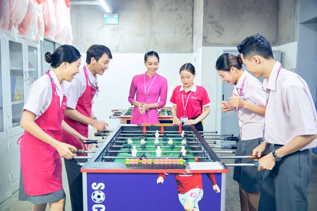 Các hoạt động tại AEON Việt Nam kiến tạo môi trường làm việc Well-being cho nhân sự. Ảnh: AEON Việt Nam.