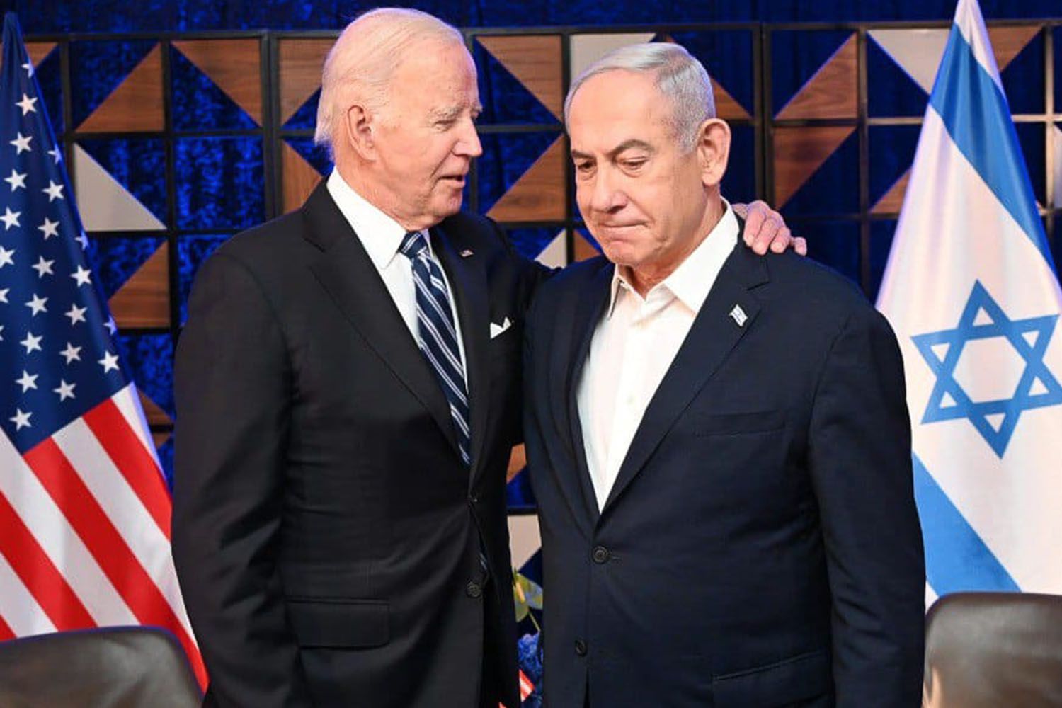 Tổng thống Mỹ Joe Biden và Thủ tướng Israel Benjamin Netanyahu tại Tel Aviv hồi tháng 10/2023. Ảnh: ZUMA Press