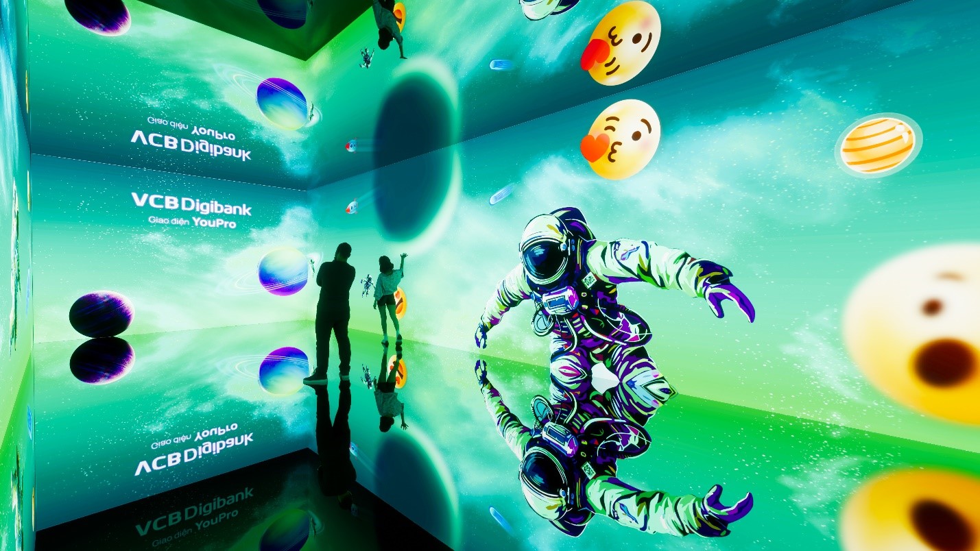 Immersive Room tại sự kiện mang đến nhiều góc check-in cho khán giả. Ảnh: Vietcombank