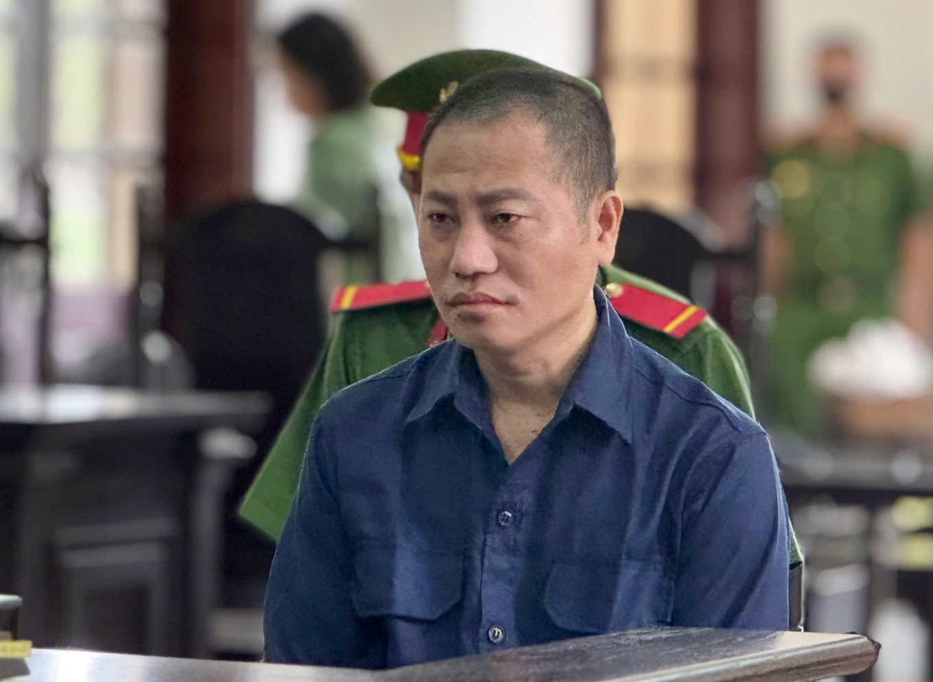 Bị cáo Nguyễn Minh Phúc tại tòa hôm 6/8. Ảnh: Trọng Nghĩa