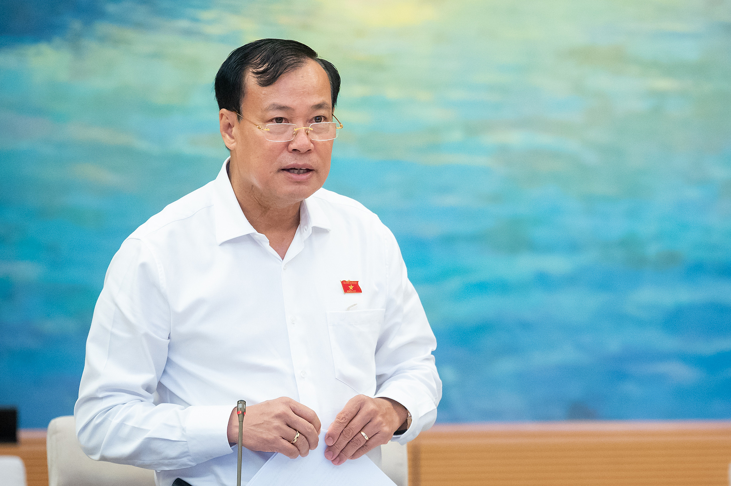 Chủ nhiệm Ủy ban Quốc phòng - An ninh Lê Tấn Tới. Ảnh: Media Quốc hội