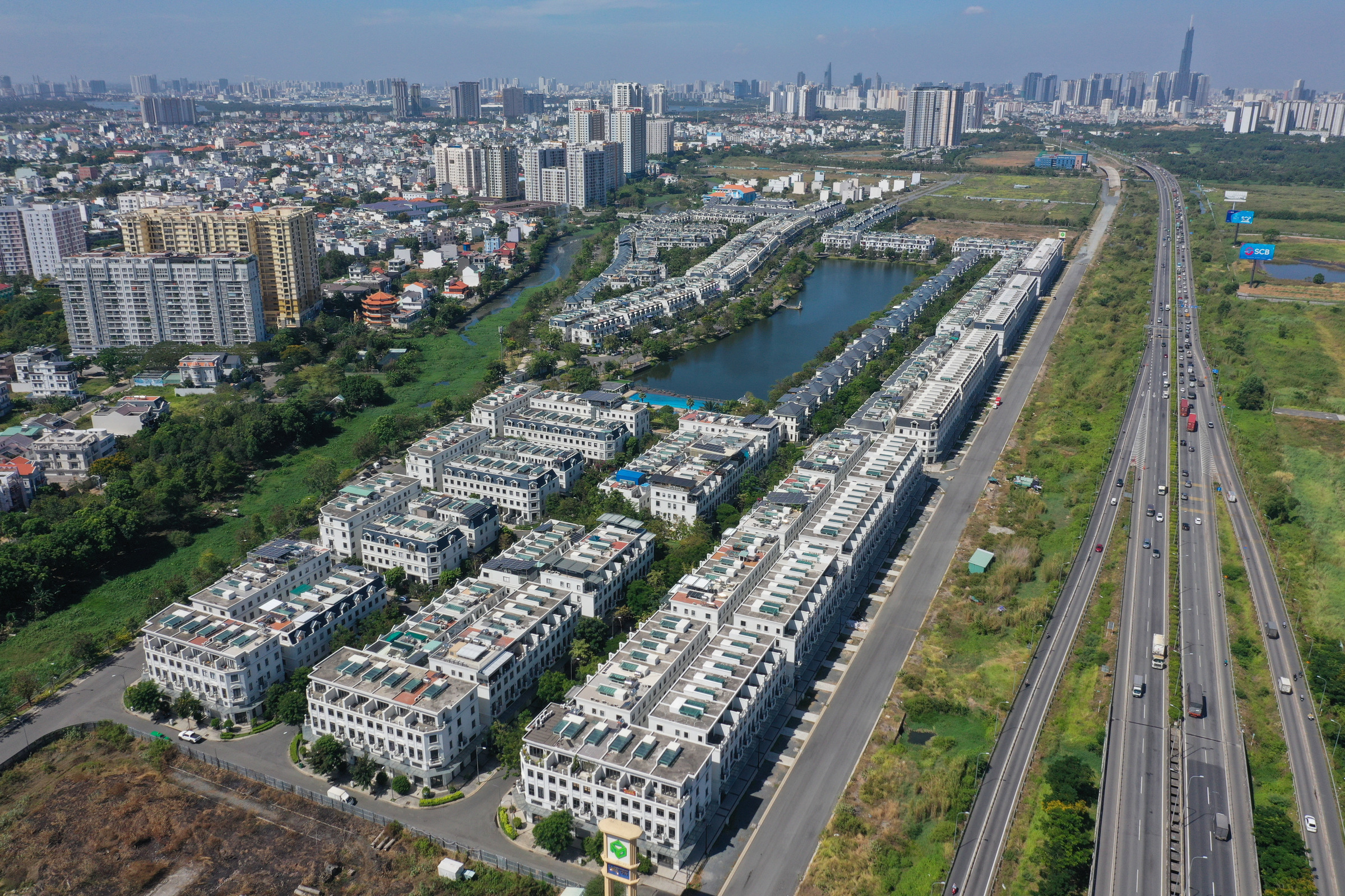 Dự án Lakeview City (TP Thủ Đức, TP HCM) nhìn từ trên cao. Ảnh: Quỳnh Trần
