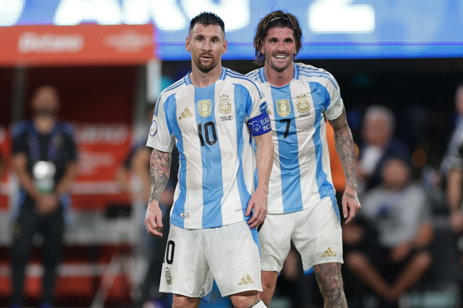 Messi và De Paul thi đấu cho Argentina tại Copa America 2024. Ảnh: AP
