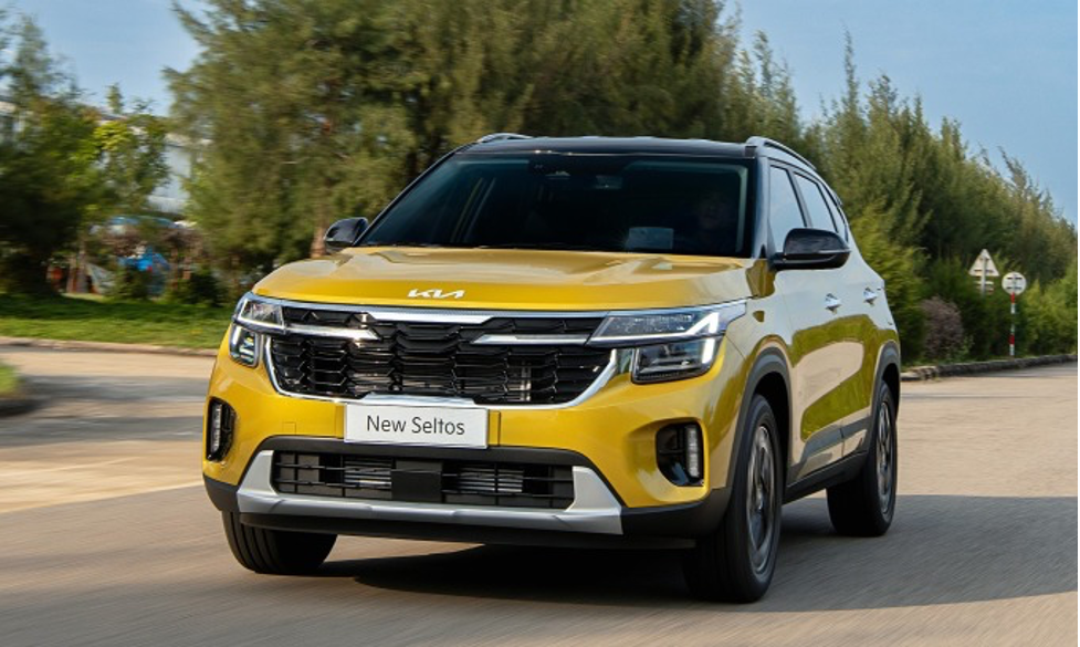 Kia Seltos bản 1.5 Turbo Luxury tại nhà máy của hãng ở Quảng Nam. Ảnh: Thaco