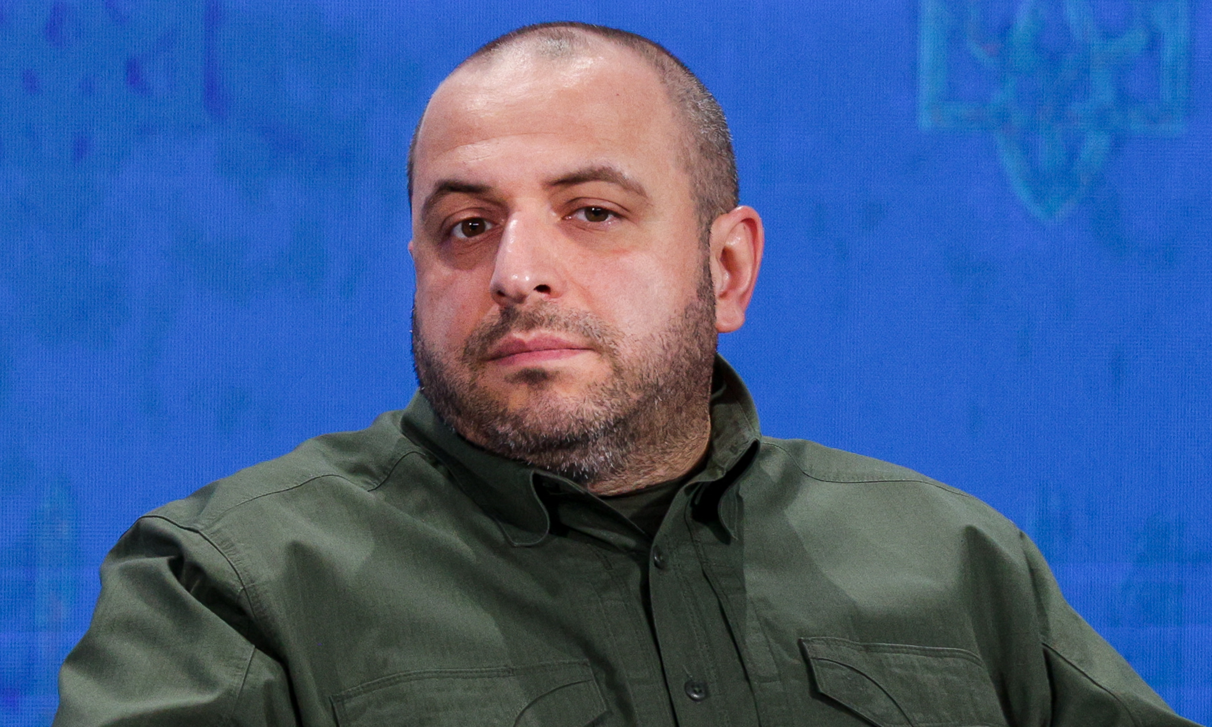 Bộ trưởng Quốc phòng Ukraine Rustem Umerov tại cuộc họp báo ở Kiev ngày 27/8. Ảnh: AFP