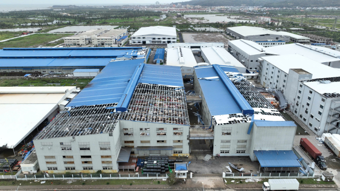 Khu công nghiệp Đồ Sơn (TP Hải Phòng) tan hoang sau bão Yagi. Ảnh: Lê Tân