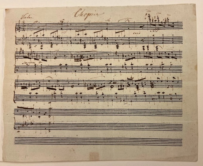 Bản valse chưa từng công bố của Frédéric Chopin. Ảnh: Thư viện và Bảo tàng Morgan