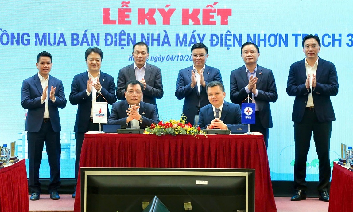 PV Power và EVNEPTC ký kết Hợp đồng mua bán điện (PPA) Nhà máy điện Nhơn Trạch 3 và 4. Ảnh: Petrovietnam