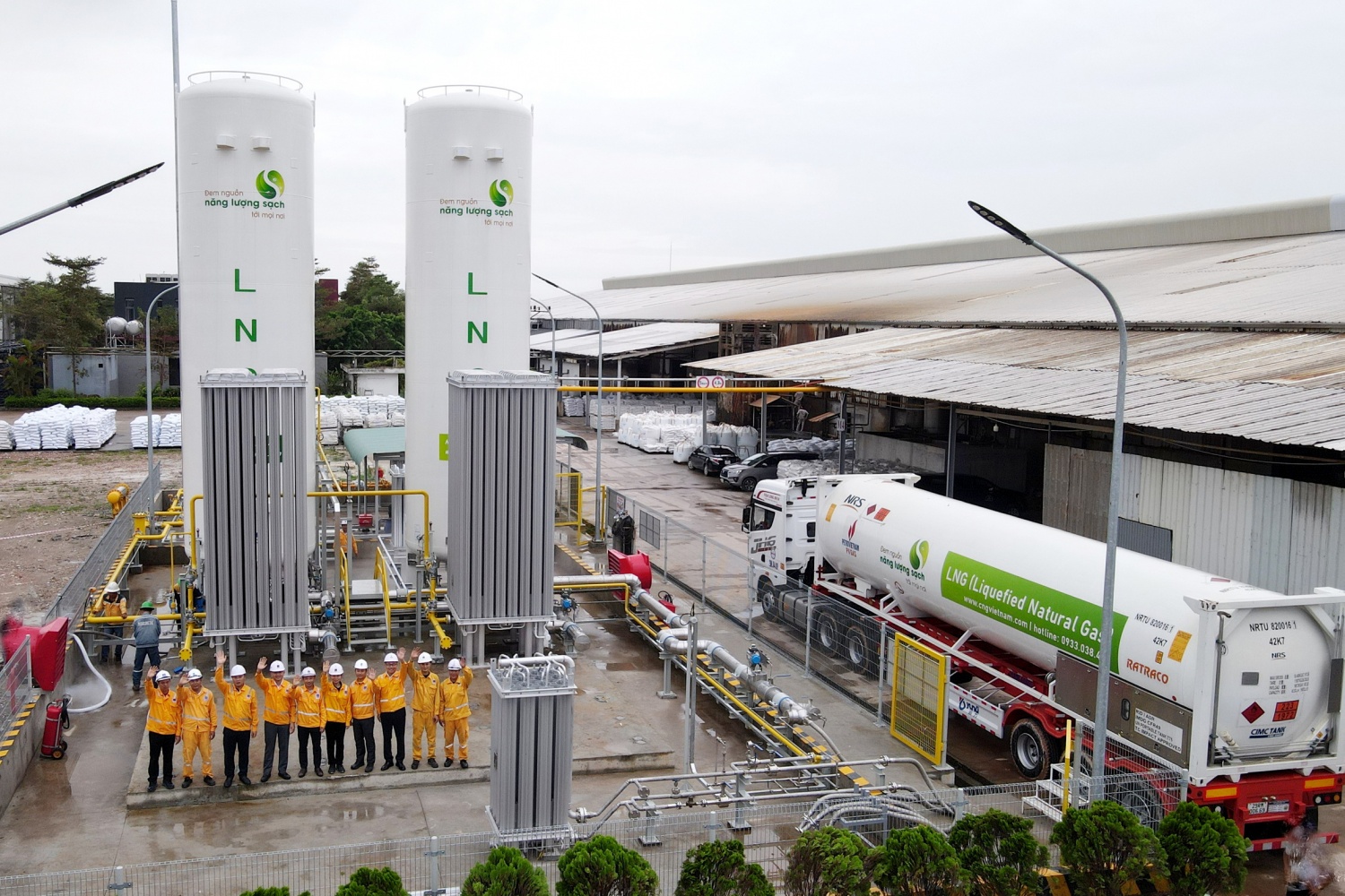 Trạm LNG đầu tiên của miền Bắc được đưa vào sử dụng tại Bắc Ninh. Ảnh: Petrovietnam
