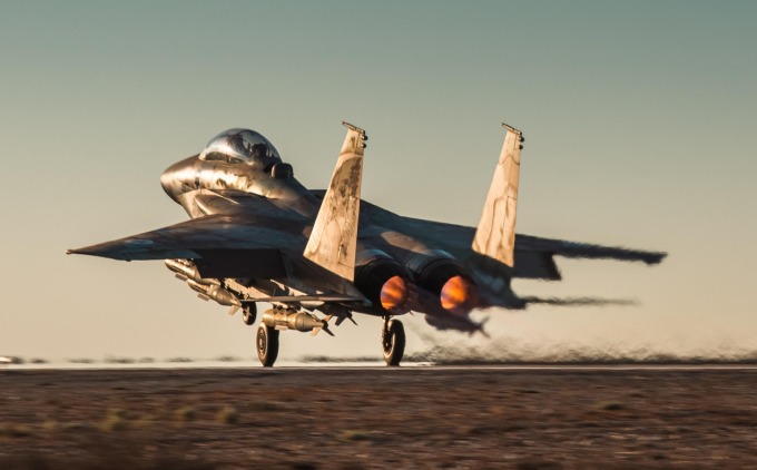 An F-15I fighter jet of the IAFs 69th Squadron takes off from the Hatzerim Airbase in southern Israel to carry out a strike in Beirut against Hezbollah chief Hassan Nasrallah, September 27, 2024. (Israel Defense Forces)