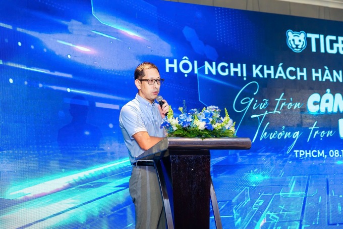 Ông Onari Isao - Tổng giám đốc Công ty Tiger Marketing Việt Nam phát biểu tại sự kiện. Ảnh: Tiger Marketing Việt Nam