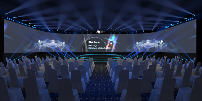 Phối cảnh sân khấu Tech Awards 2024.