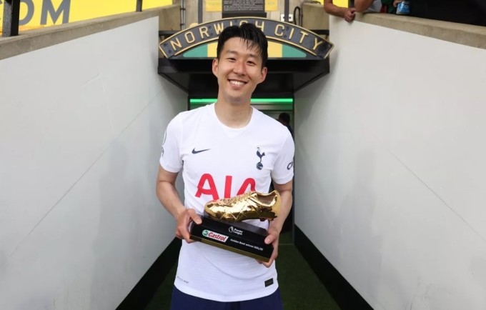 Son Heung-min giành Vua phá lưới Ngoại hạng Anh mùa 2021-2022 với 23 bàn. Ảnh: Tottenham Hotspur FC