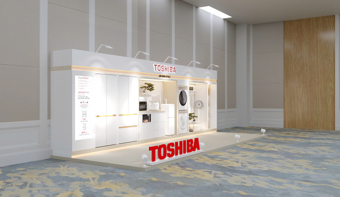 Phối cảnh gian hàng Toshiba tại Tech Awards 2024.