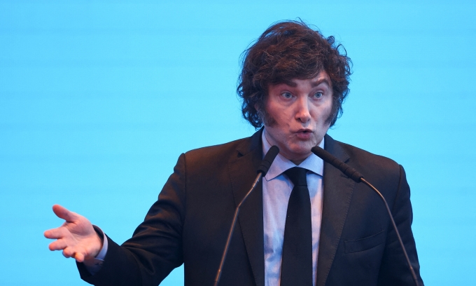 Tổng thống Argentina Javier Milei ở Buenos Aires hôm 26/3/2024. Ảnh: Reuters