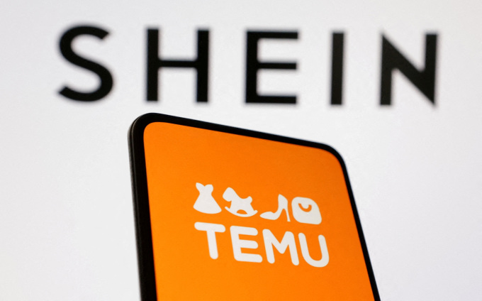 Logo Shein và Temu chụp vào 22/8/2024. Ảnh: Reuters