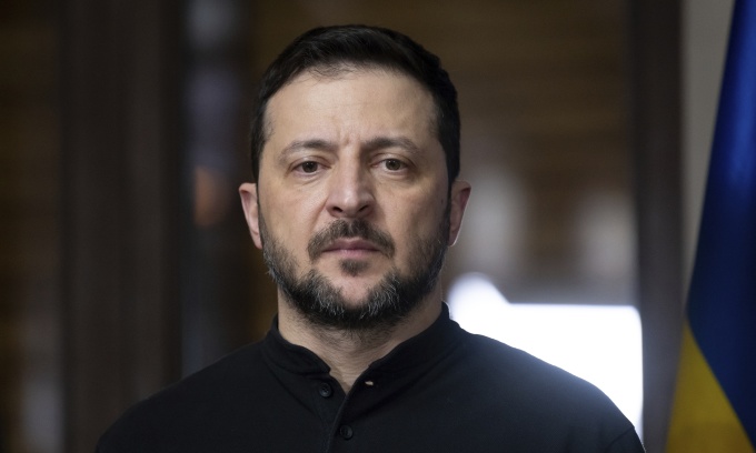 Tổng thống Ukraine Volodymyr Zelensky tại Munich, Đức, ngày 15/2. Ảnh: AP