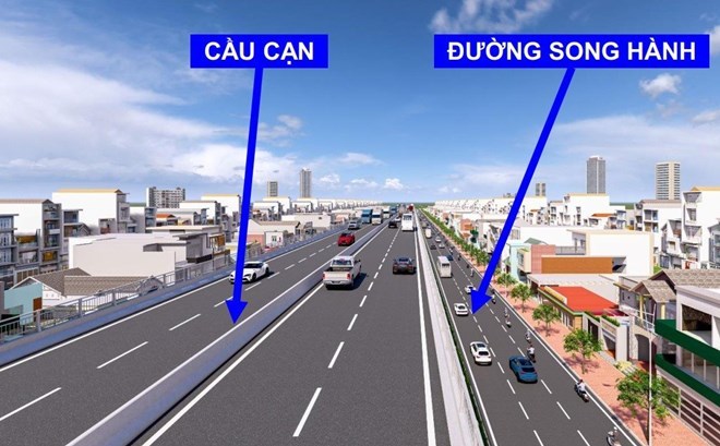 Phương án làm đường trên cao 4 làn xe trên quốc lộ 13. Ảnh: Sở Giao thông Vận tải TP HCM