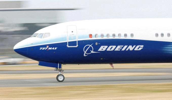 Boeing 737 Max tại Triển lãm Hàng không Farnborough, Anh ngày 20/7/2022. Ảnh: Reuters
