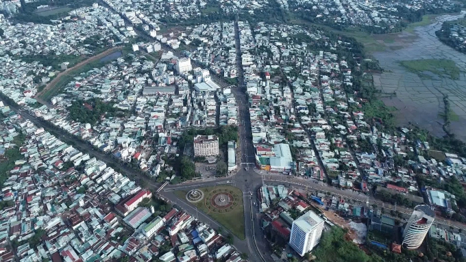 TP Pleiku nhìn từ trên cao. Ảnh: Trần Hóa