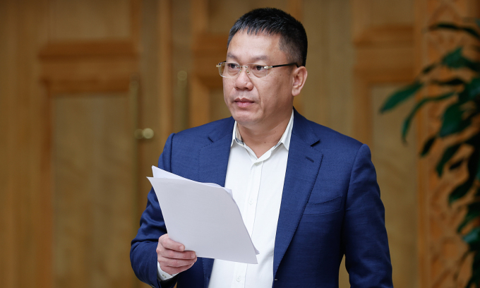 Đại diện Tổng Công ty Đầu tư phát triển nhà và đô thị (HUD) phát biểu tại Hội nghị ngày 6/3. Ảnh: VGP