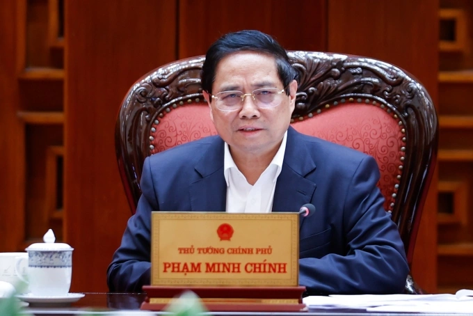 Thủ tướng Phạm Minh Chính phát biểu tại cuộc họp Thường trực Chính phủ, ngày 24/5. Ảnh: VGP