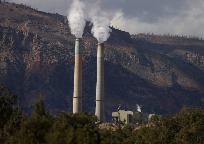 Nhà máy điện than Huntington ở Utah, Mỹ, ngày 28/10/2024. Ảnh: Reuters