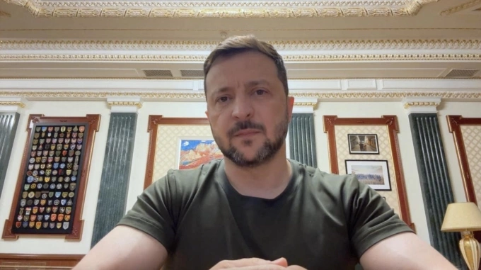 Tổng thống Ukraine Volodymyr Zelensky trong ảnh chụp từ video đăng trên mạng X ngày 11/5. Ảnh: AFP
