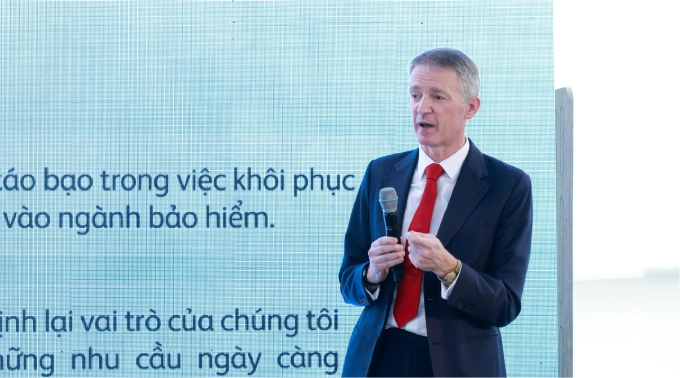 Ông Conor M. O’Neill – Phó Tổng Giám đốc Tài chính Prudential Việt Nam phát biểu tại sự kiện. Ảnh: Prudential