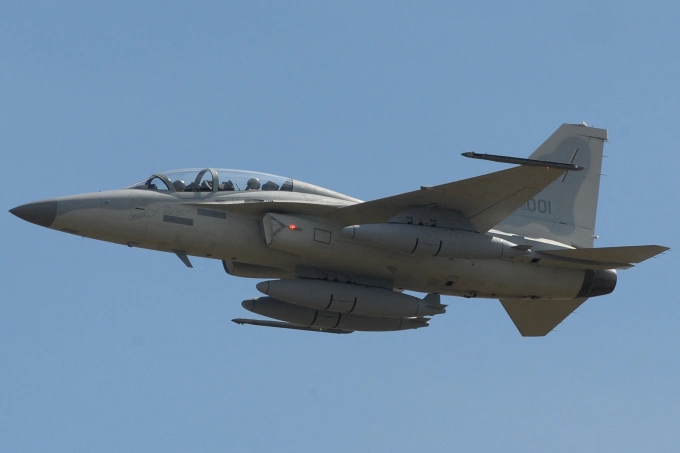 Tiêm kích FA-50 của không quân Philippines tại căn cứ Clark thuộc tỉnh Pampanga. Ảnh: AFP