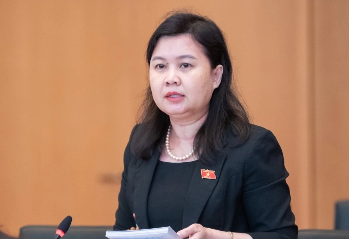 Bà Nguyễn Phương Thủy, Phó chủ nhiệm Ủy ban Pháp luật và Tư pháp. Ảnh: Trung tâm báo chí Quốc hội