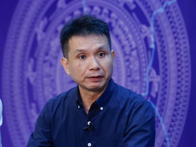 Ông Hà Đăng Sơn, Giám đốc Trung tâm Nghiên cứu Năng lượng và tăng trưởng xanh, phát biểu tại toạ đàm, ngày 7/5. Ảnh: VGP