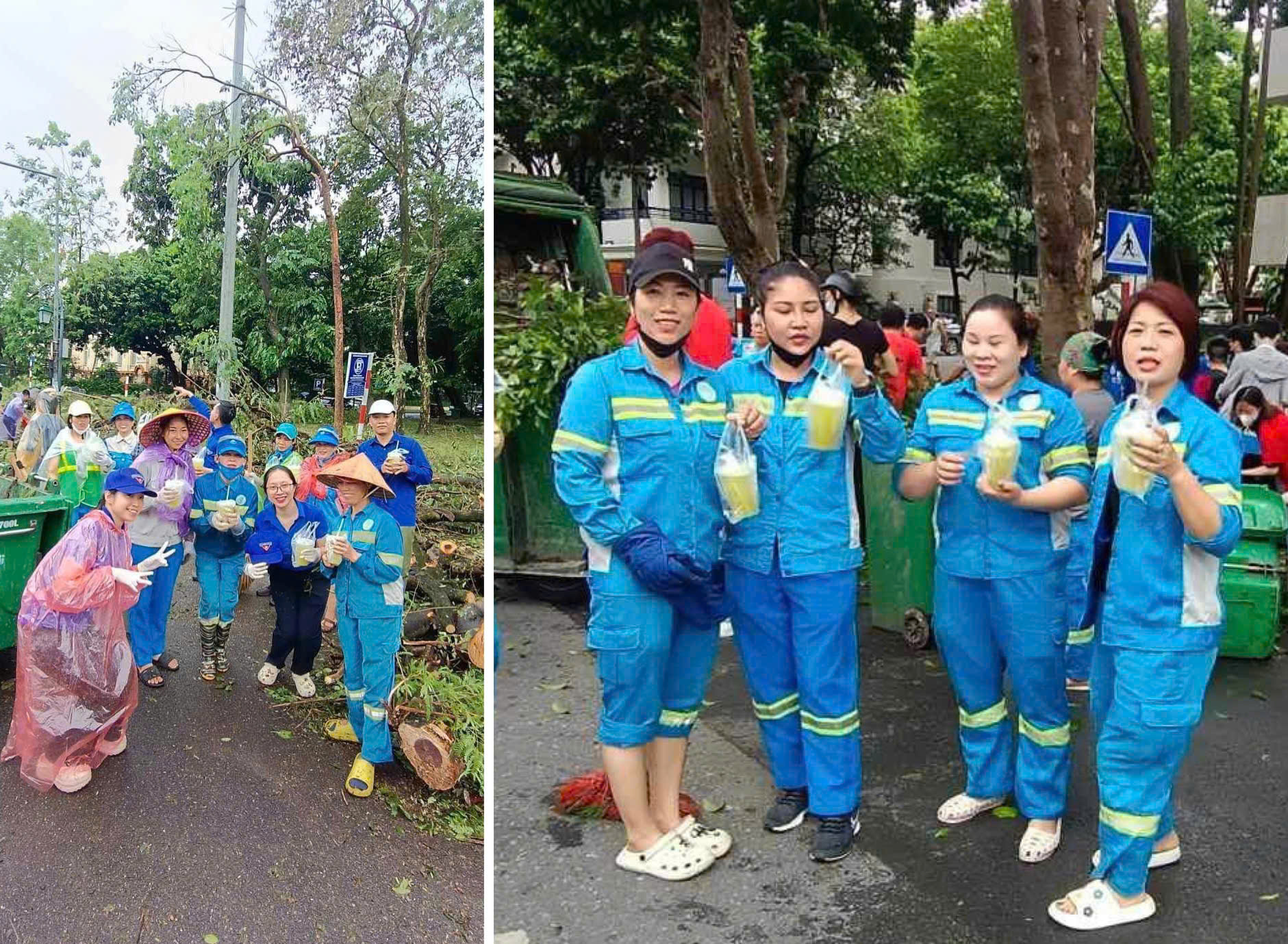 Nghệ nhân cắm hoa ép nước mía tặng người dọn đường phố Hà Nội sau bão Yagi- Ảnh 2. Nghệ nhân cắm hoa bán nước mía ở hồ Gươm có thu nhập bất ngờ - Ảnh 5.