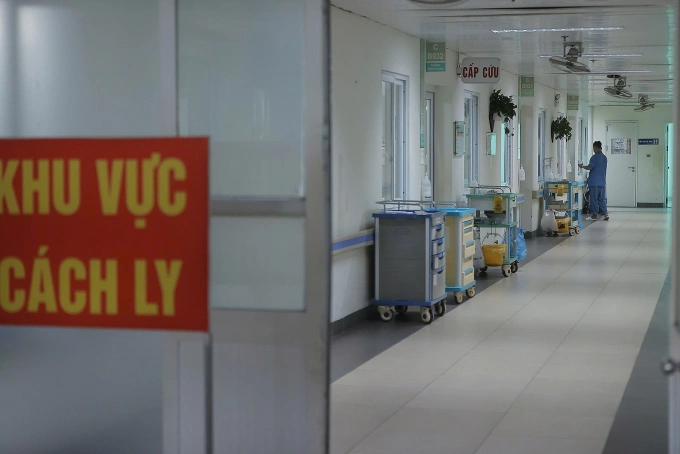 Khu vực cách ly tại Bệnh viện Thanh Nhàn, Hà Nội ngày 21/5. Ảnh: Bệnh viện cung cấp